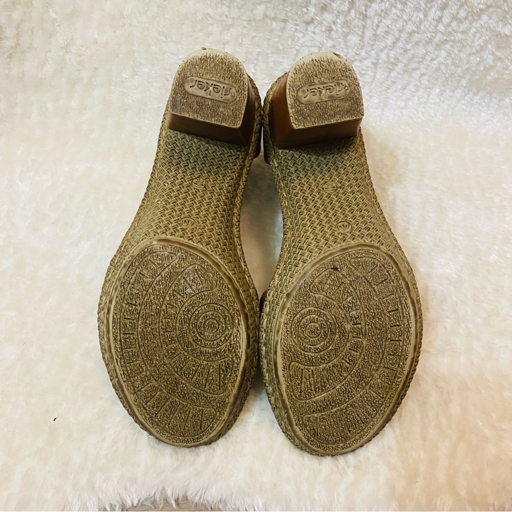 Rieker Brown Leather Heel Sandals - Picture 5 of 7